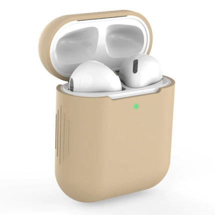 Flexibel Hoesje voor AirPods 1 / 2 - Silicone Skin AirPod Case Cover Soepel - Beige