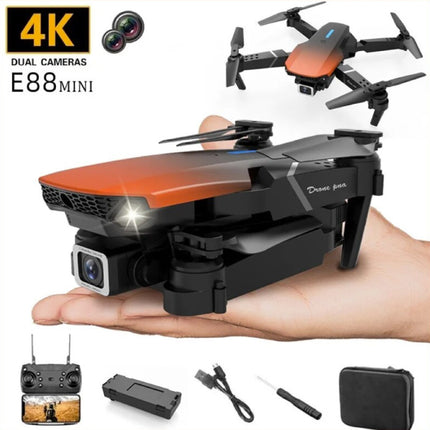 E88 Mini RC Drone met 4K Camera - WiFi Quadcopter met One Key Auto Return - Wit