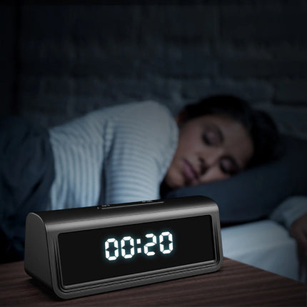 Alarm Klok met 4K Camera en WiFi - Draadloze Smart Home Security Night Vision Motion Detection
