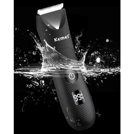 KM-1840 Scheerapparaat met LED Display - Elektrische Tondeuse Baard Trimmer Draadloos Scheermachine - Zwart