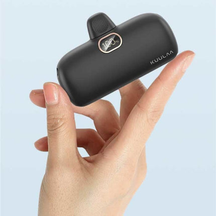 5000mAh Mini Powerbank voor USB-C - QC / PD Externe Noodaccu Batterij Oplader Wit