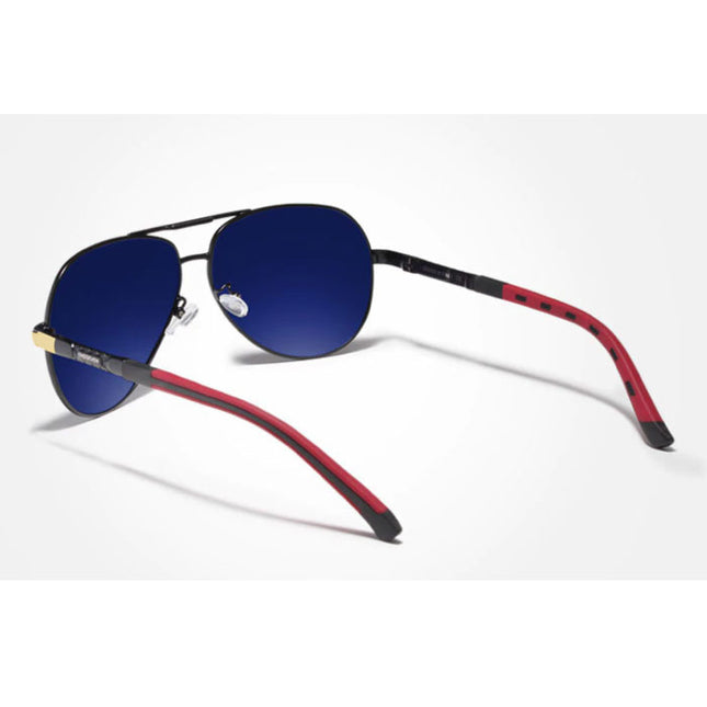 Goldstar Zonnebril - Pilotenbril met UV400 en Polarisatie Filter voor Mannen en Vrouwen - Goud-Zwart