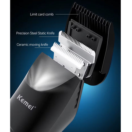 KM-1840 Scheerapparaat met LED Display - Elektrische Tondeuse Baard Trimmer Draadloos Scheermachine - Zwart