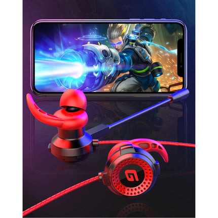 F36 Gaming Headset met Omnidirectionele Mic - Voor PS4/PS5 - Oortjes Hoofdtelefoon Headphones met Microfoon Rood