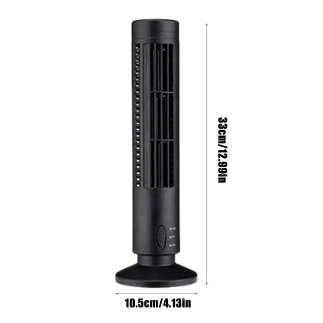 Bladloze Toren Ventilator - Draagbare Koelventilator Energiebesparend Zwart