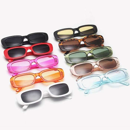 Trendy Vierkante Zonnebril voor Dames - Retro Reisbril Fashion Shades Anti-UV Bril Bruin