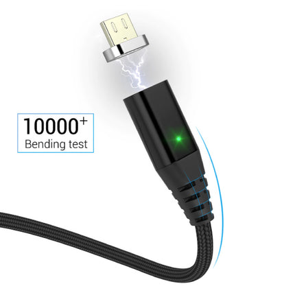 USB 2.0 - iPhone Lightning Magnetische Oplaadkabel 2 Meter Gevlochten Nylon Oplader Data Kabel Data Zilver