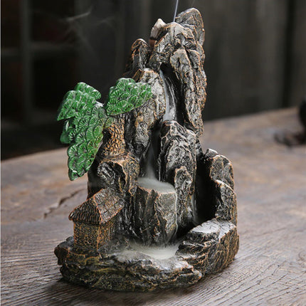 Aromatherapie Sier Wierookbrander Waterval Terugstromen - Backflow Incense Burner Feng Shui Decor Hars Ornament