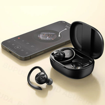 Sport Oorhaak Draadloze Oortjes - Oordopjes TWS Bluetooth 5.0 Zwart
