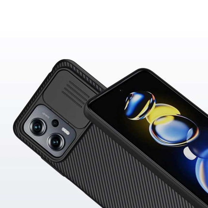 Xiaomi Poco X4 GT (5G) CamShield Hoesje met Camera Slide - Shockproof Case Cover Blauw