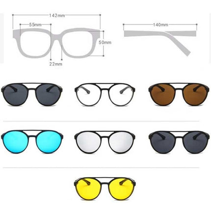 Klassieke Punk Zonnebril voor Heren - Designer Vintage Bril UV400 Eyewear Zilver