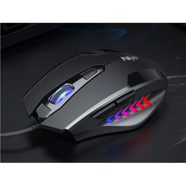 Optische Gaming Muis Bedraad - Rechtshandig en Ergonomisch met DPI Aanpassing - 2400 DPI - 6 Knoppen - Zwart