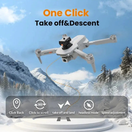 E88 Pro RC Drone met Camera - Quadcopter Obstakel Vermijden Speelgoed met Brushless Motor Zwart