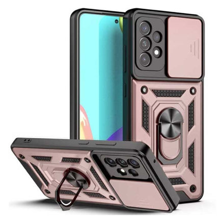 Samsung Galaxy S20 - Armor Hoesje met Kickstand en Camera Bescherming - Pop Grip Cover Case Roze