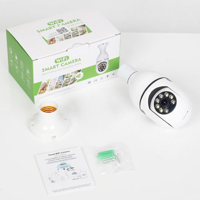 E27 Lamp Camera met Microfoon - WiFi Night Vision Motion Detection Smart Home Security