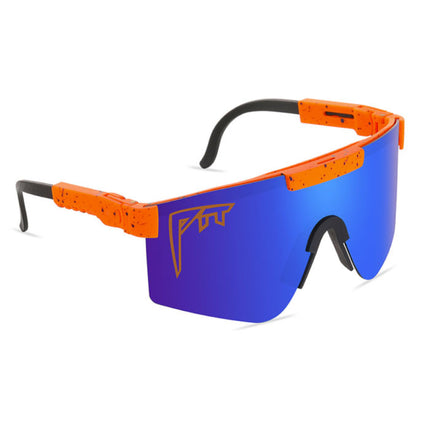 Gepolariseerde Zonnebril - Fiets Ski Sport Bril Shades UV400 Oranje Blauw