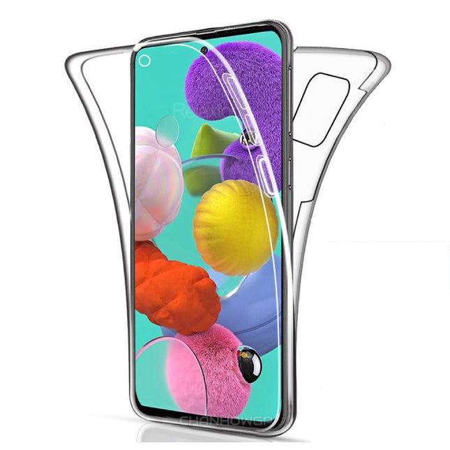 Samsung Galaxy A30S Full Body 360° Hoesje - Volledige Bescherming Transparant TPU Silicone Case + PET Screenprotector