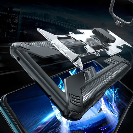 Xiaomi Mi Note 10 Pro Hoesje  - Magnetisch Shockproof Case Cover Cas TPU Zwart + Kickstand