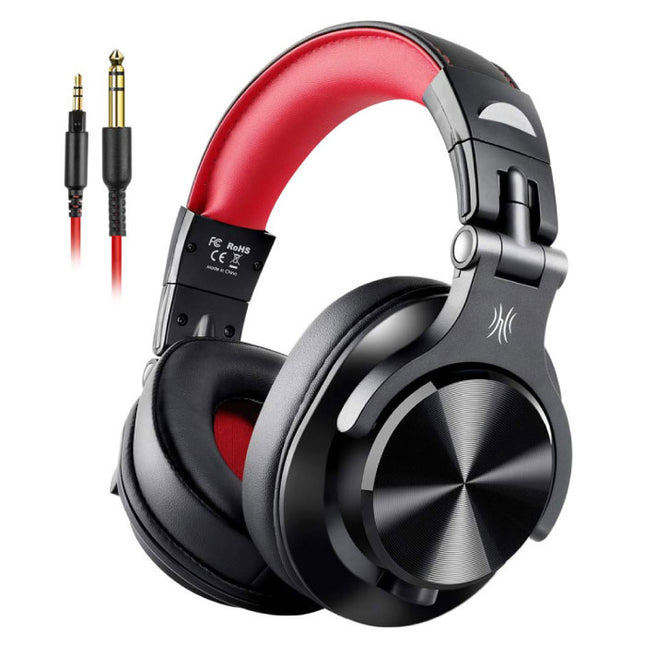 A71 Gaming Studio DJ Koptelefoon met 6.35mm en 3.5mm AUX Aansluiting - Rood 