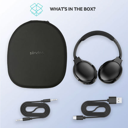 ANC918B Draadloze Koptelefoon met Microfoon - HiFi Stereo Bluetooth 5.1 Headset Zwart