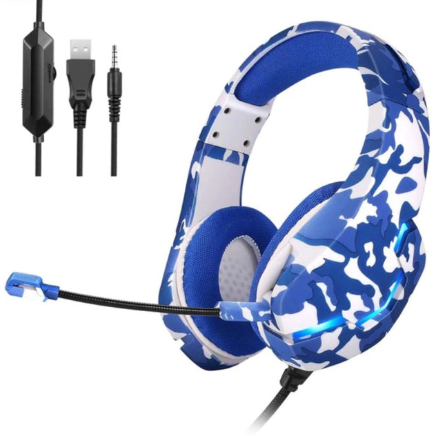 Stereo Gaming Koptelefoon voor Playstation 4 en 5 / Xbox / PC - Headset Headphones met Microfoon Camo