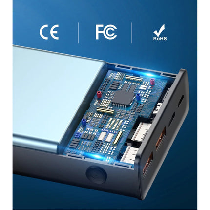 Powerbank met PD Poort 30.000mAh Triple 3x USB Poort  - LED Display Externe Noodaccu Batterij Oplader Charger Zwart