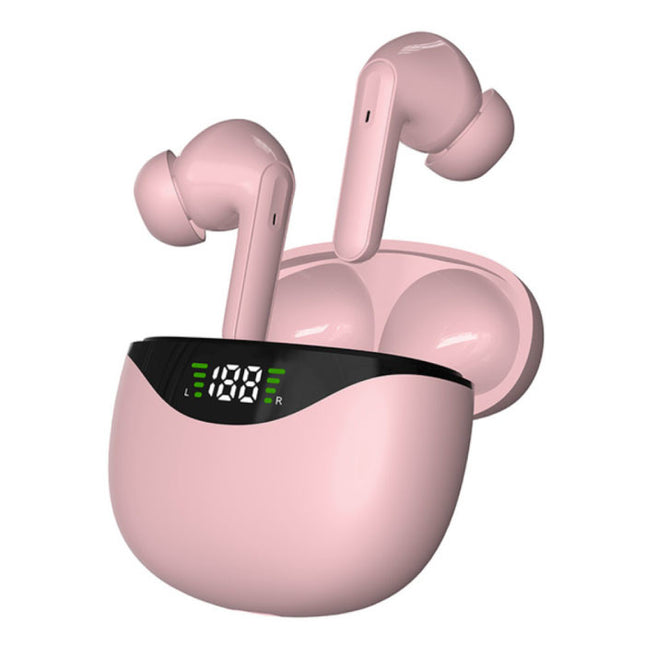 JS12 Air Pro Draadloze Oordopjes - Touch Control Oortjes TWS Bluetooth 5.1 Roze