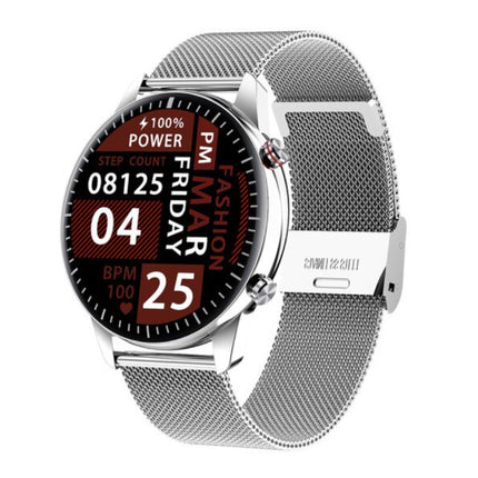 2021 Sport Smartwatch - Staal Bandje Fitness Activity Tracker Horloge Android - Zilver