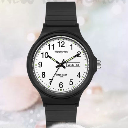 Minimalist Horloge voor Dames - Waterdicht Glow in the Dark Uurwerk Wit
