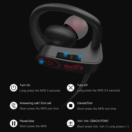 U8 TWS Draadloze Oortjes Bluetooth 5.0 Ear Wireless Buds Earphones Earbuds 110mAh Oortelefoon Rood