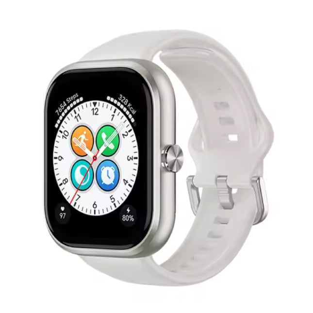 Choice Smartwatch - AMOLED Scherm - Gezondheid Monitor - Sport Activity Tracker Horloge - Silicoon Bandje - Wit