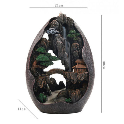 Aromatherapie Sier Wierookbrander Waterval Terugstromen - Backflow Incense Burner Feng Shui Decor Hars Ornament