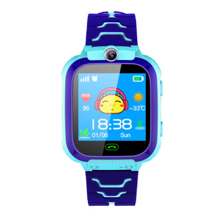 Smartwatch voor Kinderen met GPS Tracker Smartband Smartphone Horloge IPS iOS Android Blauw