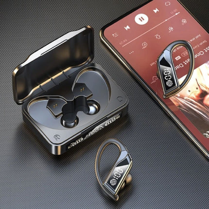 Q8 Draadloze Oortjes met Oorhaak - Bluetooth 5.0 Oordopjes Oortelefoon Zwart