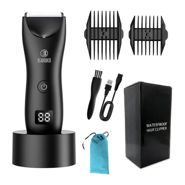 Elektrsiche Tondeuse - Scheerapparaat Schaamhaar Trimmer Draadloos Scheermachine voor Gevoelige Gebieden - Zwart