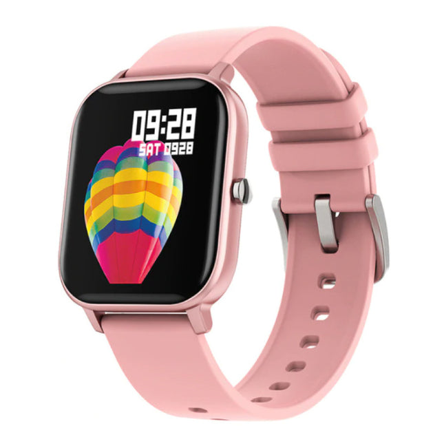 P8 Smartwatch Smartband Smartphone Fitness Sport Activity Tracker Horloge OLED iOS iPhone Android Siliconen Bandje Roze