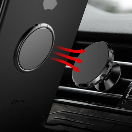 Magnetische Popgrip Telefoonbutton Zuignap Grip Socket Houder Beugel Knop Kickstand Zwart
