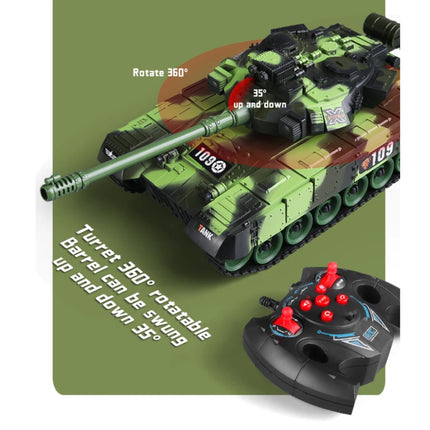 RC Militaire Tank met Afstandsbediening - M1 Leopard 2 Model - Camo Groen