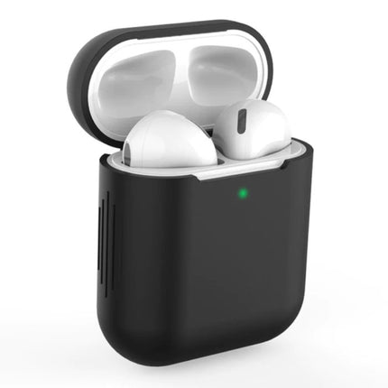 Flexibel Hoesje voor AirPods 1 / 2 - Silicone Skin AirPod Case Cover Soepel - Zwart