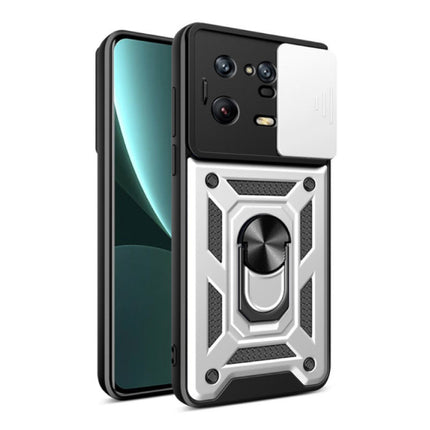 Xiaomi Mi 12X - Armor Hoesje met Kickstand en Camera Bescherming - Pop Grip Cover Case Zilver