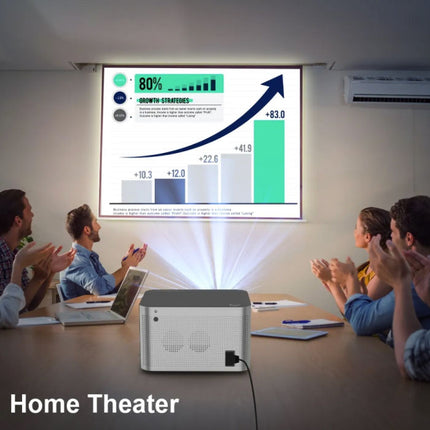Android 11 Projector - 580 ANSI Lumen - Beamer Home Media Speler Grijs