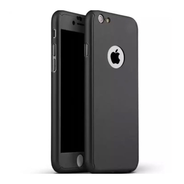 iPhone 8 Full Body 360°  Full Cover Hoesje + Screenprotector Zwart