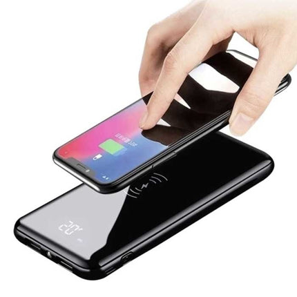 Draadloze QI 30.000mAh Externe Powerbank Noodaccu Batterij Oplader Charger
