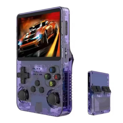 R36S Retro Video Game Console - 64GB Opslagruimte - 3,5 Inch IPS Display - Mini Draagbare Gamepad - Linux Systeem - Blauw