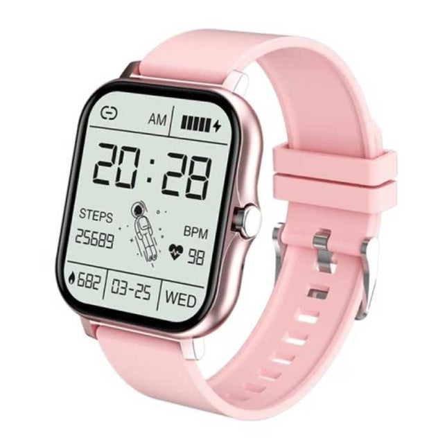 1.69" Smartwatch Smartband Fitness Sport Activity Tracker Horloge IP67 iOS iPhone Android Siliconen Bandje Roze