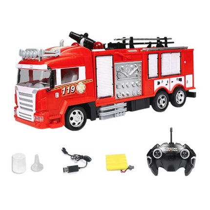 RC Brandweerwagen met Afstandsbediening - Bestuurbaar Speelgoed Brandweer Auto Wagen Radiografisch Metaallegering