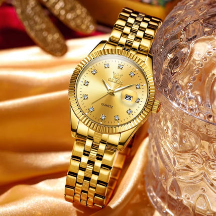 5526 Luxe Kwarts Horloge - 3 ATM Waterdicht Dameshorloge - Goud
