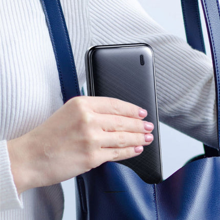 Powerbank 10.000mAh met 2 Oplaadpoorten  - 2.1A Externe Batterij Oplader Zwart 