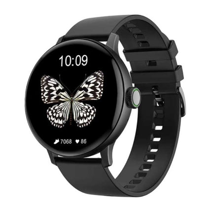 Randloze Smartwatch Siliconen Bandje Fitness Sport Activity Tracker Horloge Android Zwart