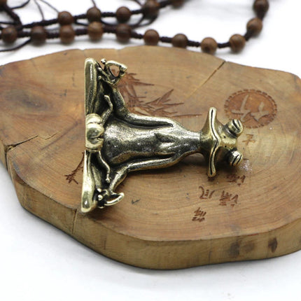 Mini Kikker Meditatie Beeld - Decor Miniatuur Ornament Koper Sculptuur Tuin Bureau